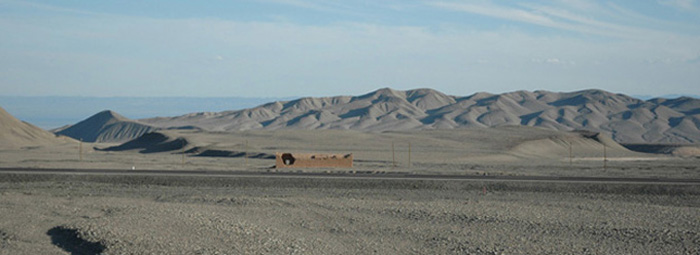 unknown active fold, near Turpan, China